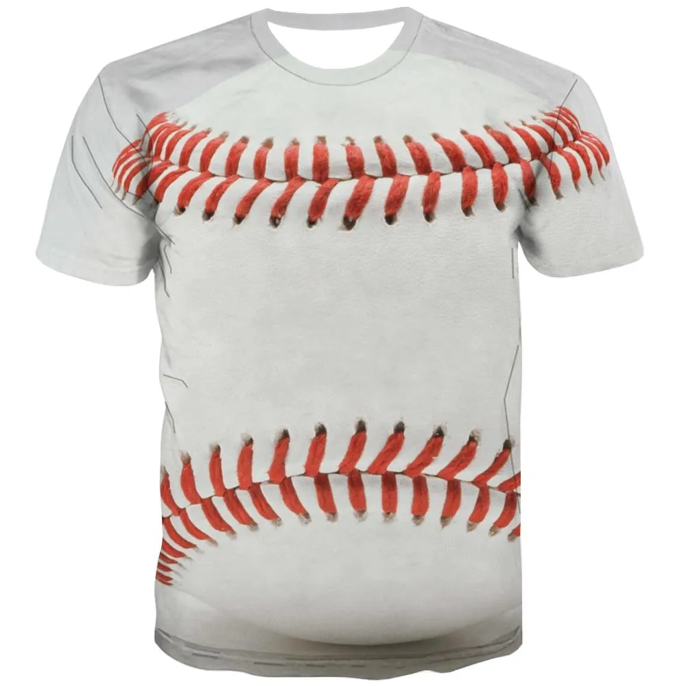 Baseball T shirts Men Stadium Tshirt Printed Game T shirts Funny White Tshirts Casual