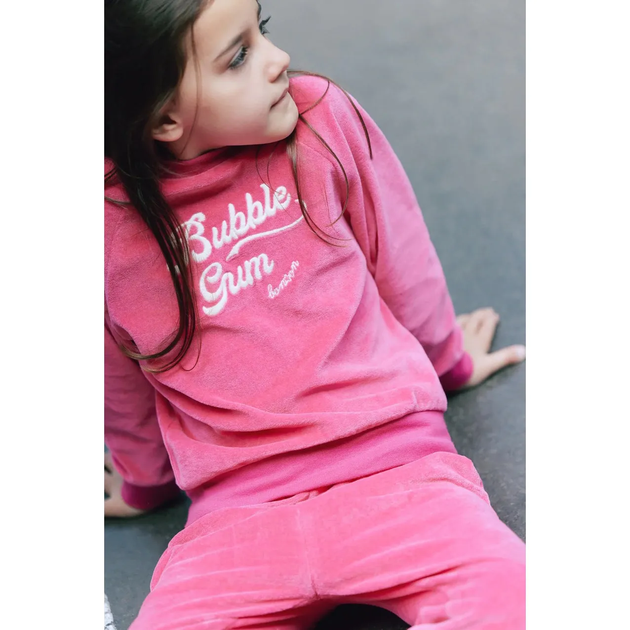 Bubblegum Velour Sandy Sweatshirt