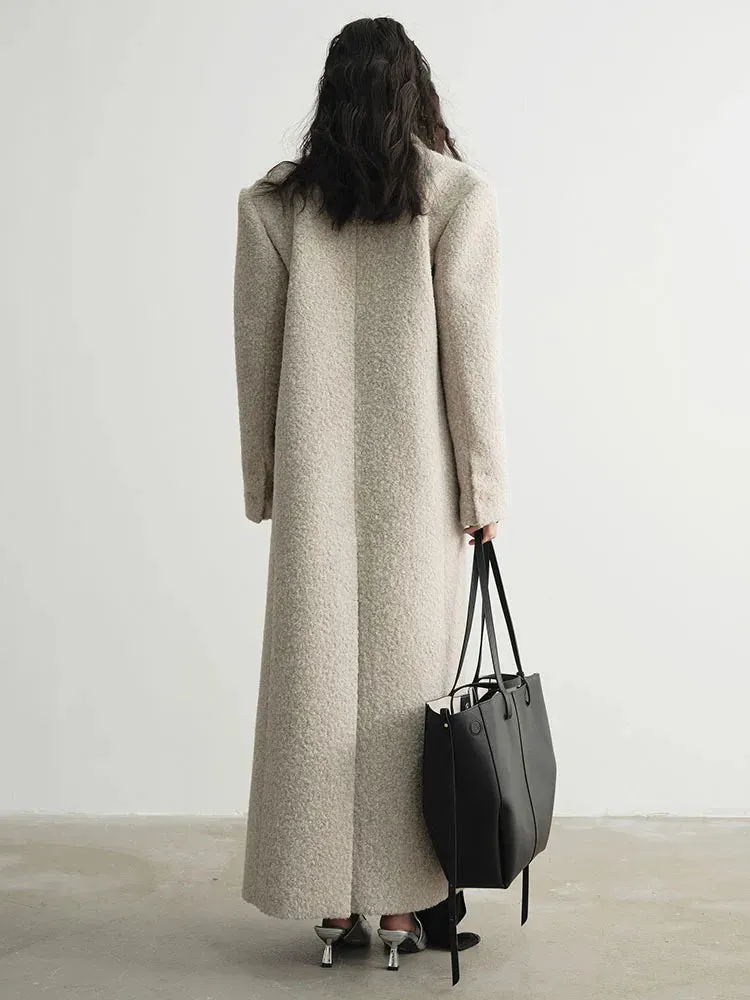 Crema Long Woolen Coat