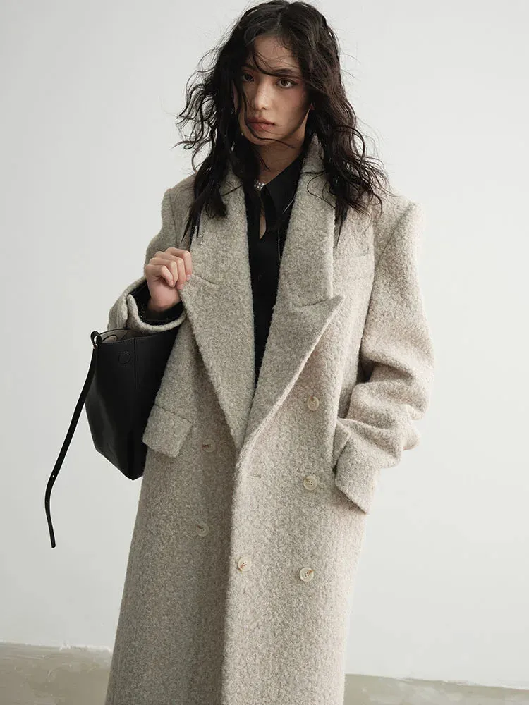 Crema Long Woolen Coat