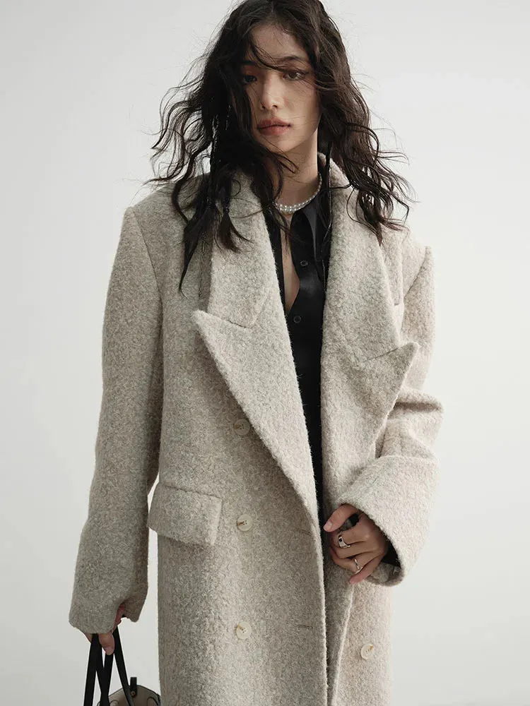 Crema Long Woolen Coat