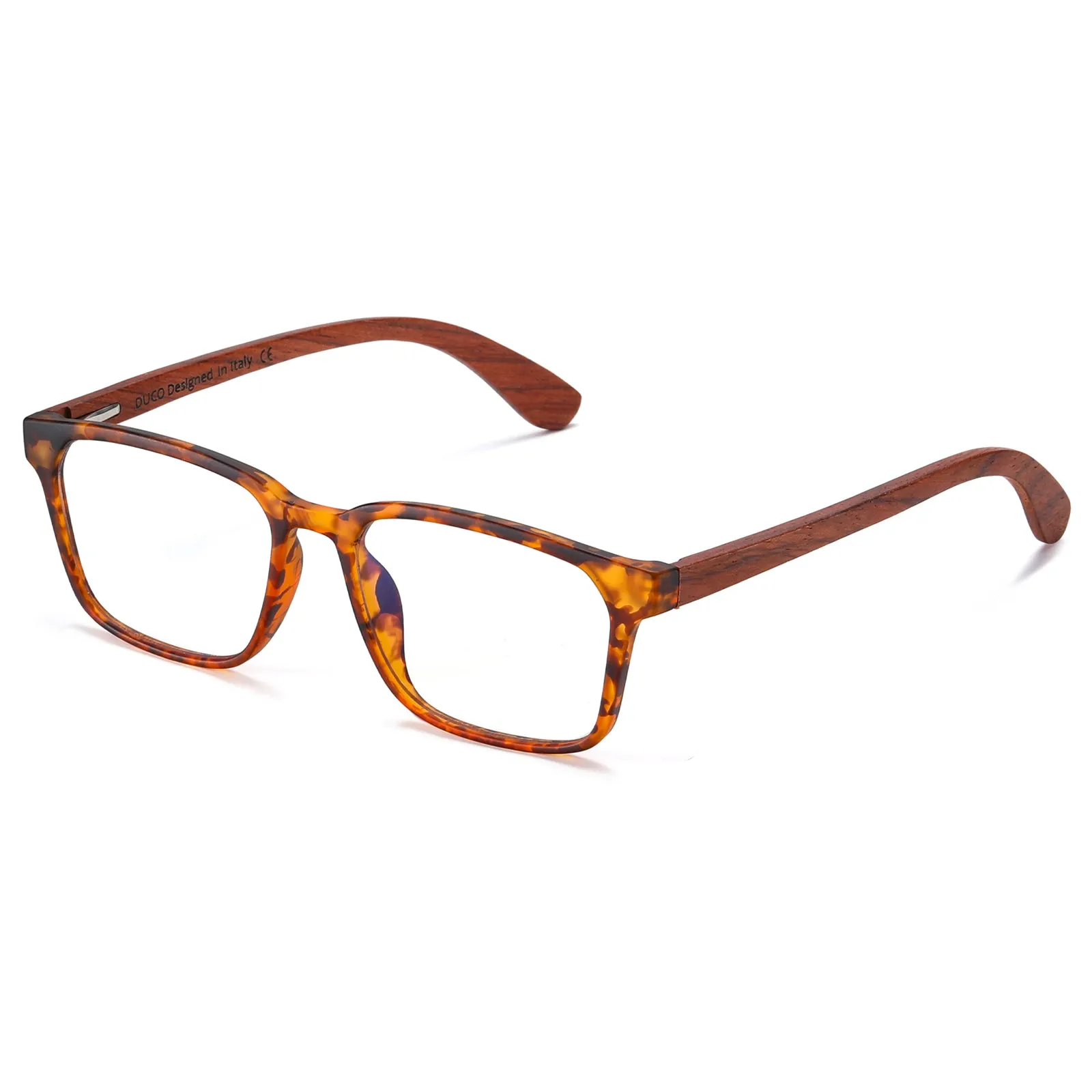 DUCO Blue Light Blocking Wooden Computer Reading Eyeglasses DC5212