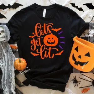 Halloween Sweater, Lets Get Lit Halloween Crewneck, Funny Halloween Party, Cute Halloween Hoodie, Halloween Cat Shirt, Witch Shirt