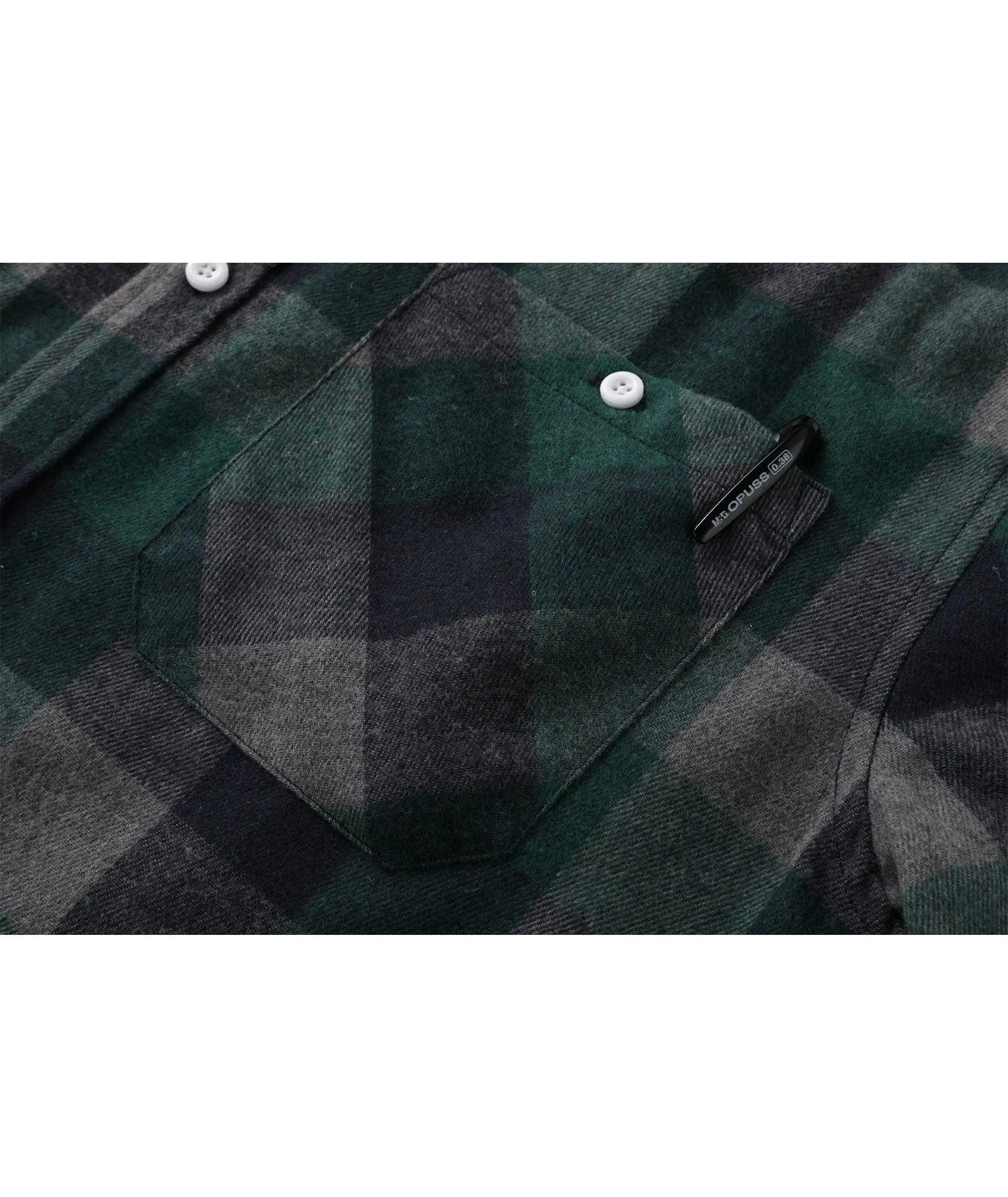 Men's Button Up Flannel Plaid Hoodie-CUMLT01116