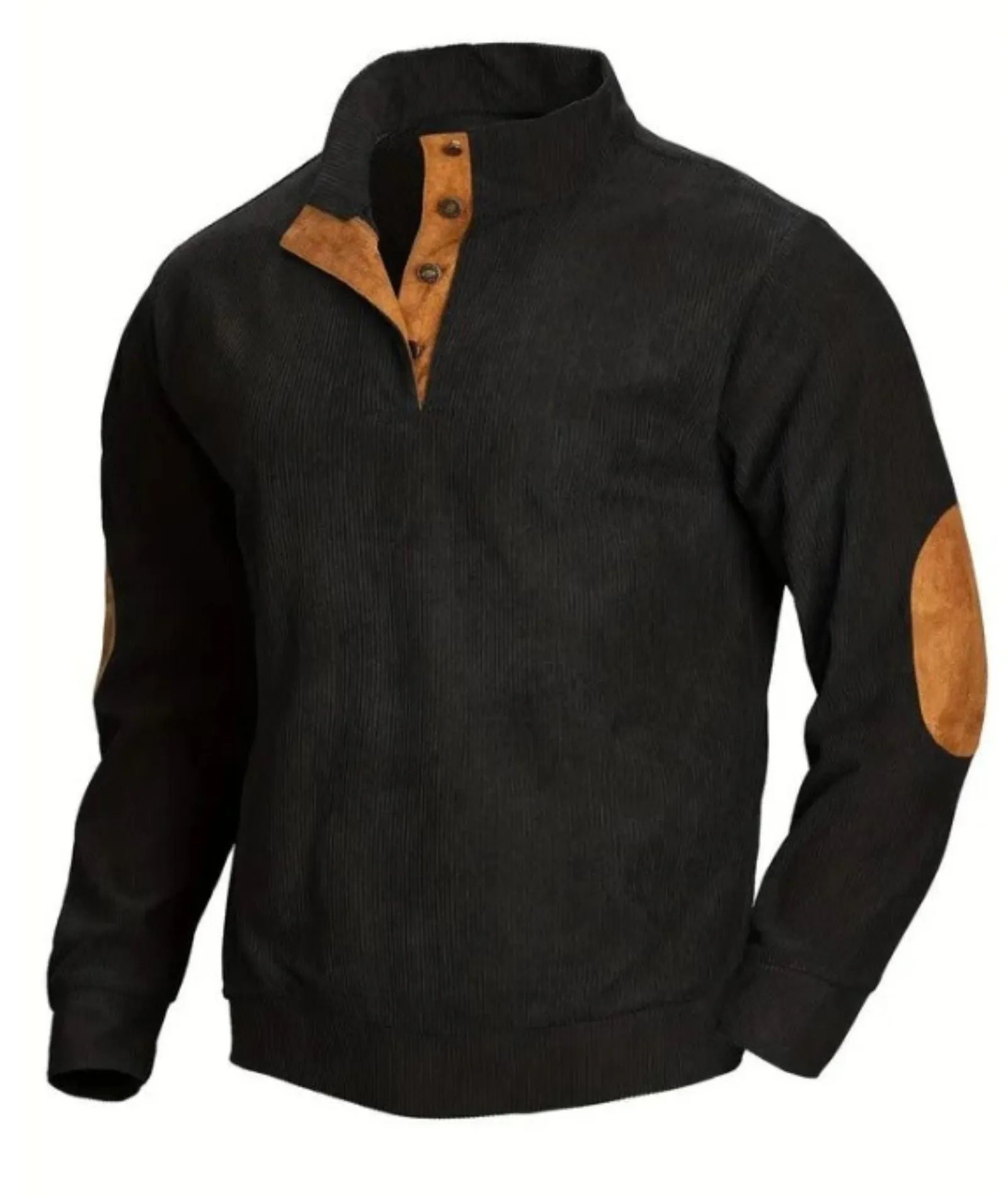 Men's Long Sleeve Waffle Sweatshirts-DUMFH04609