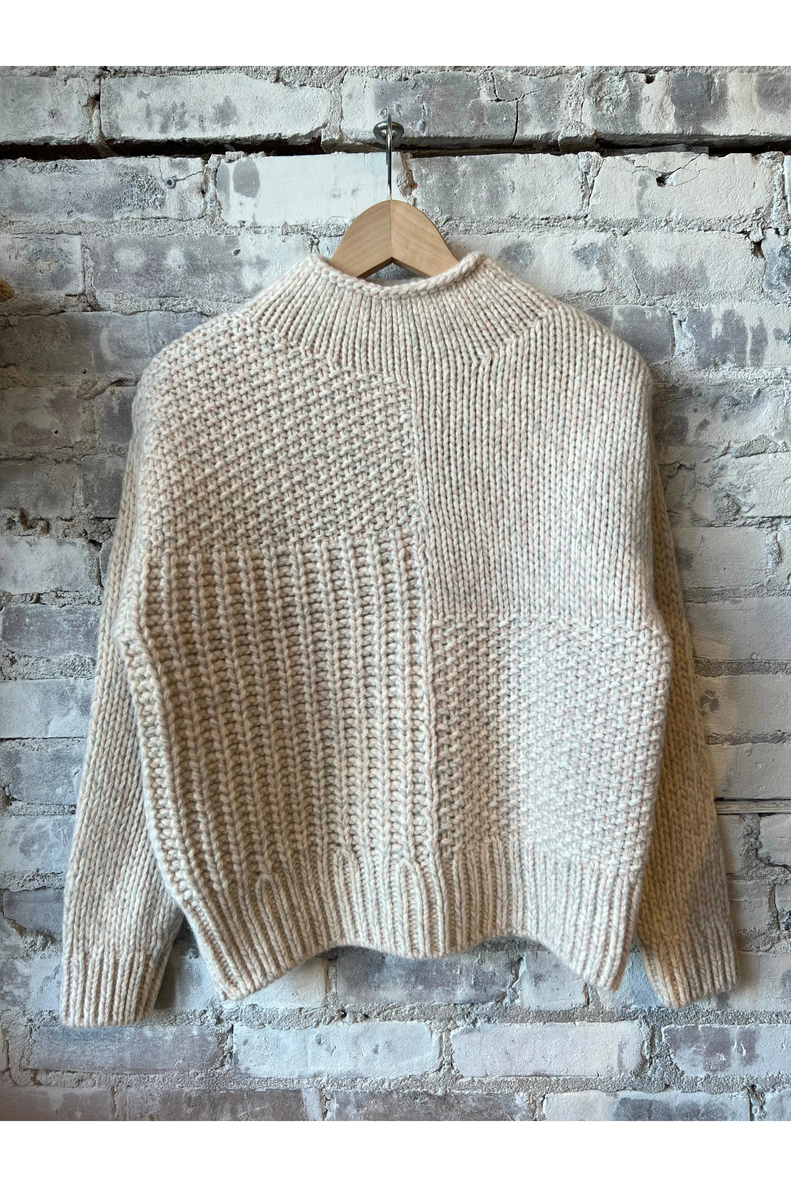 Mouliné Knitted Jumper - English Rose