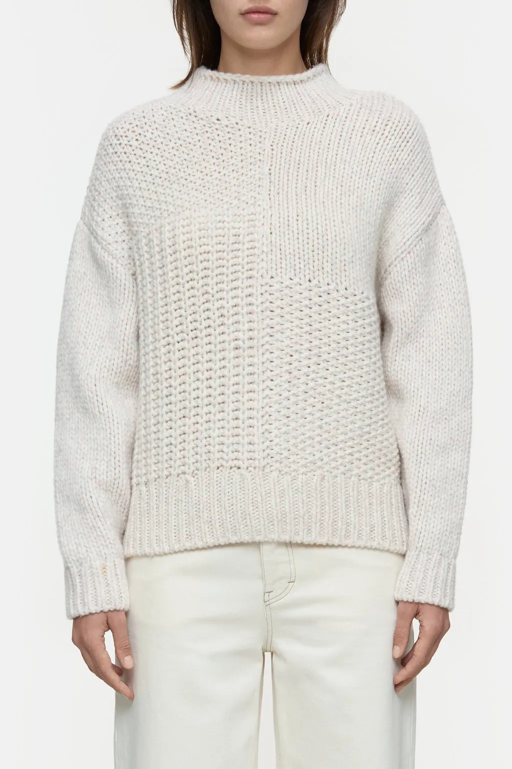 Mouliné Knitted Jumper - English Rose