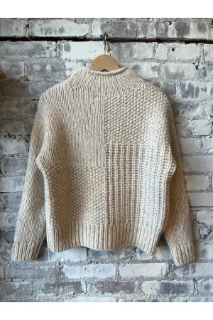 Mouliné Knitted Jumper - English Rose