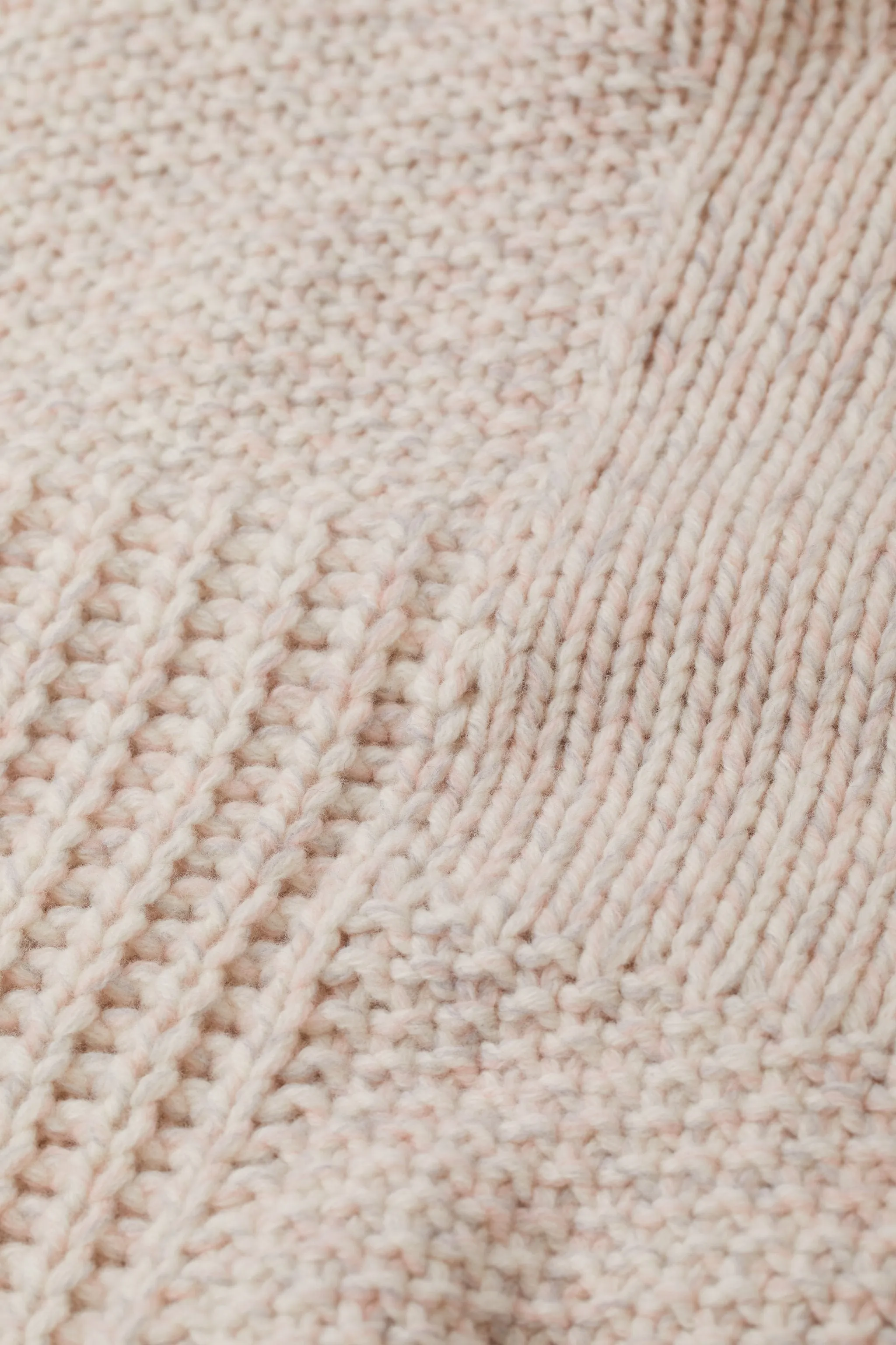 Mouliné Knitted Jumper - English Rose