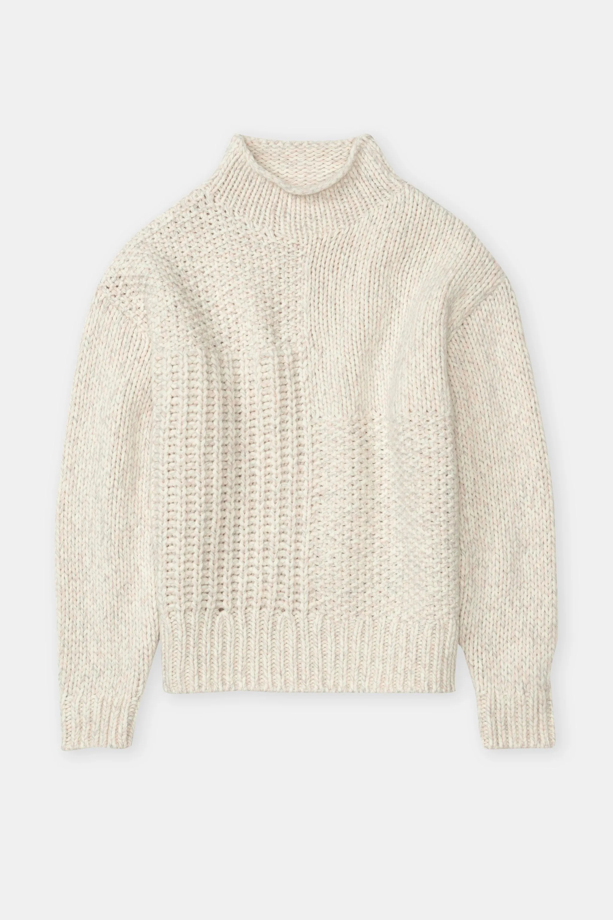 Mouliné Knitted Jumper - English Rose