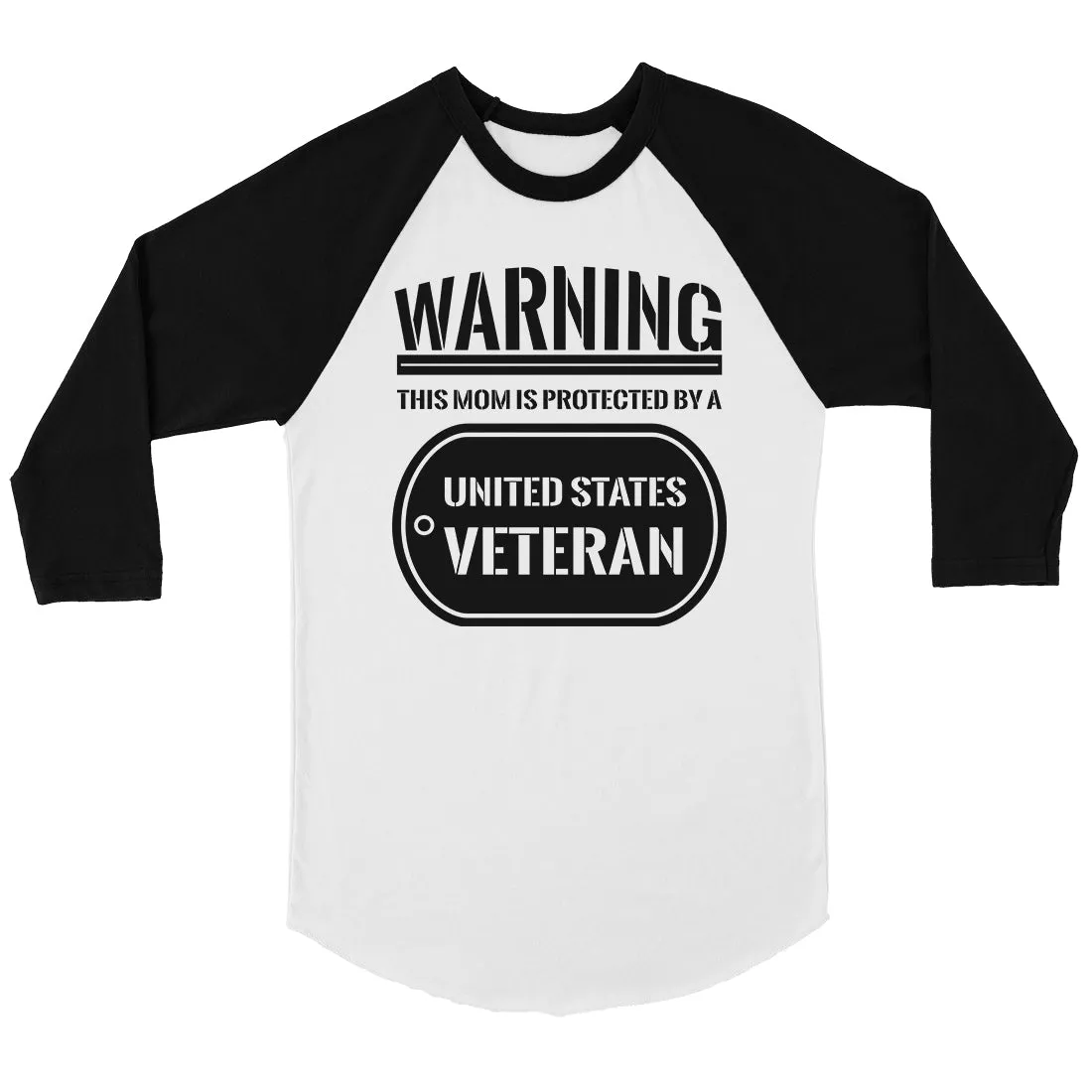 Protected By Veteran Womens Baseball Shirt 4th of July Raglan Tee