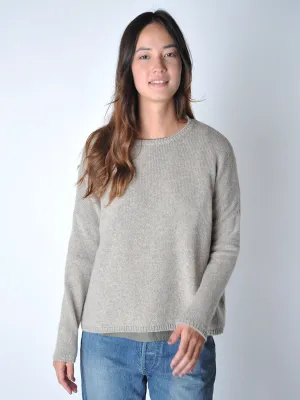 Sand Round Neck Pullover - 1 size XS