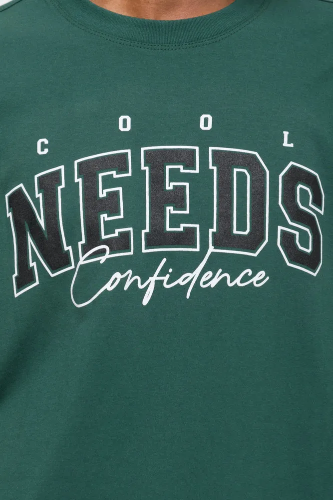 Slogan T-Shirt Green