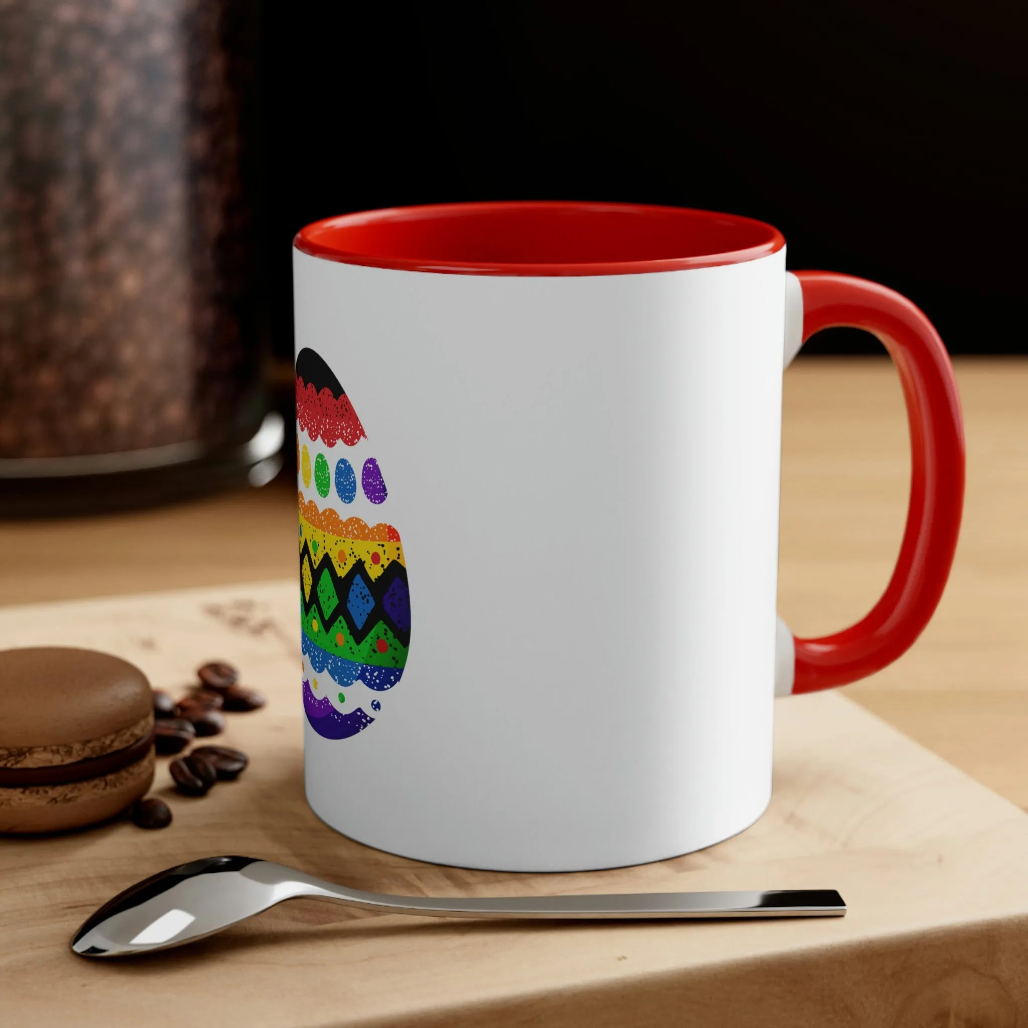 Straight Ally Flag Accent Coffee Mug Easter Festival - Easter Egg