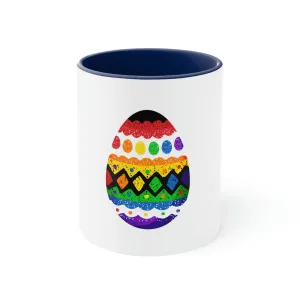 Straight Ally Flag Accent Coffee Mug Easter Festival - Easter Egg