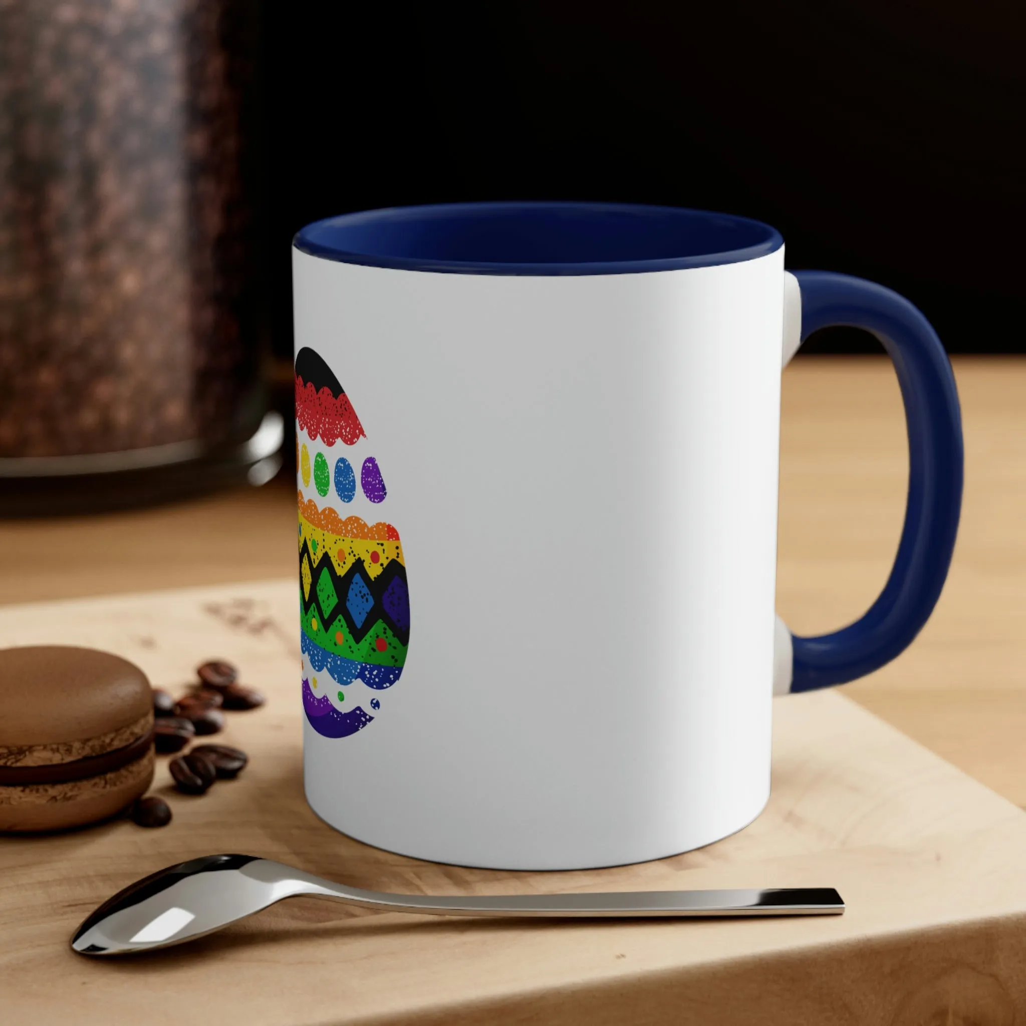 Straight Ally Flag Accent Coffee Mug Easter Festival - Easter Egg