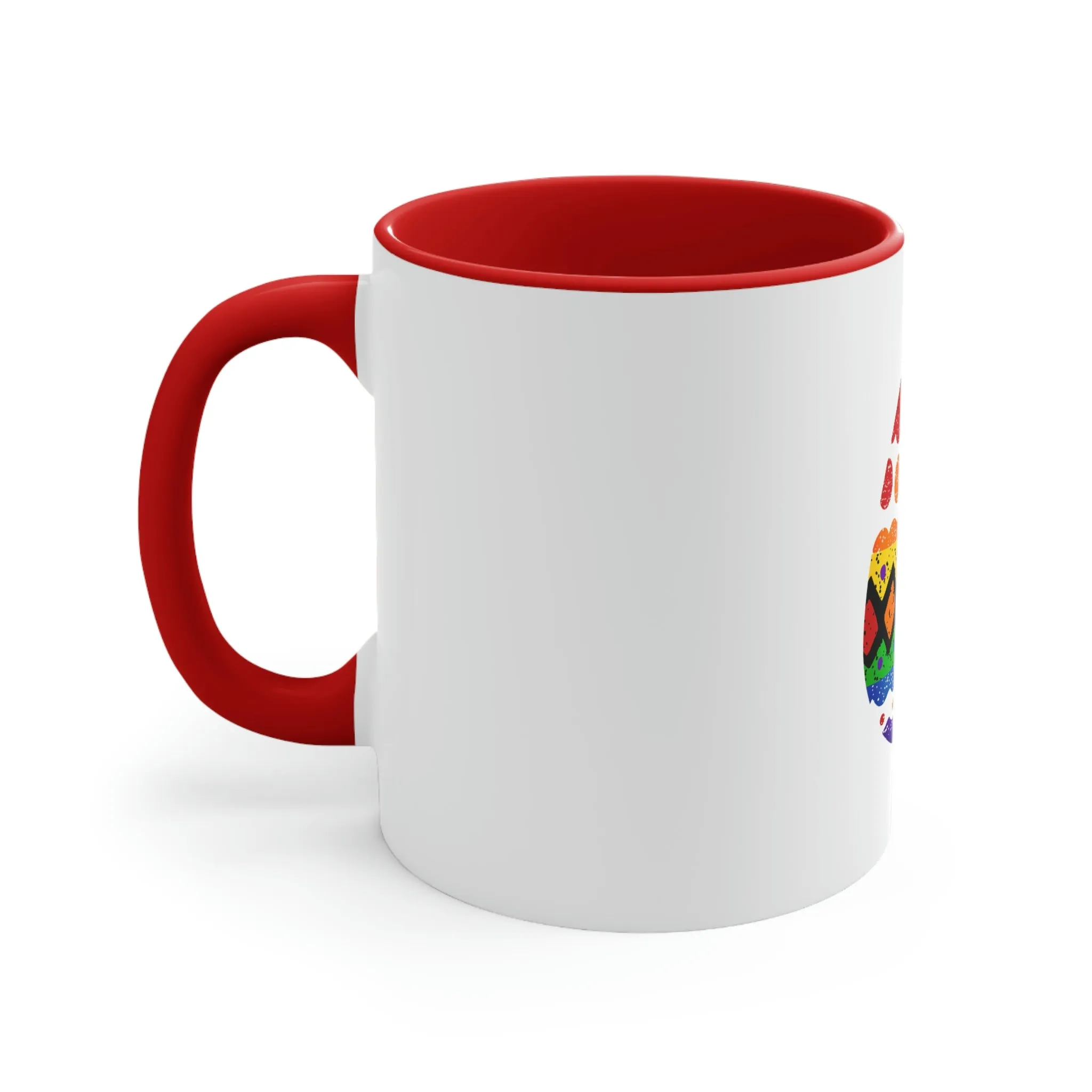 Straight Ally Flag Accent Coffee Mug Easter Festival - Easter Egg