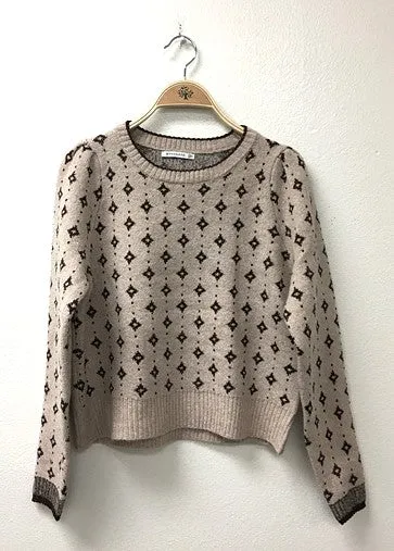 Sweater | Brown Diamond Crew