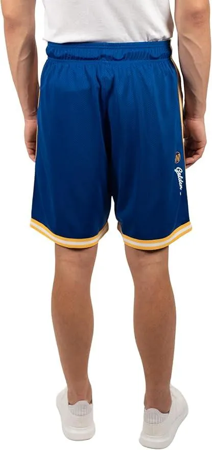 Ultra Game NBA Official Men’s Slam Active Basketball Training Shorts - Unisex, Golden State Warriors, Team Color|Golden State Warriors