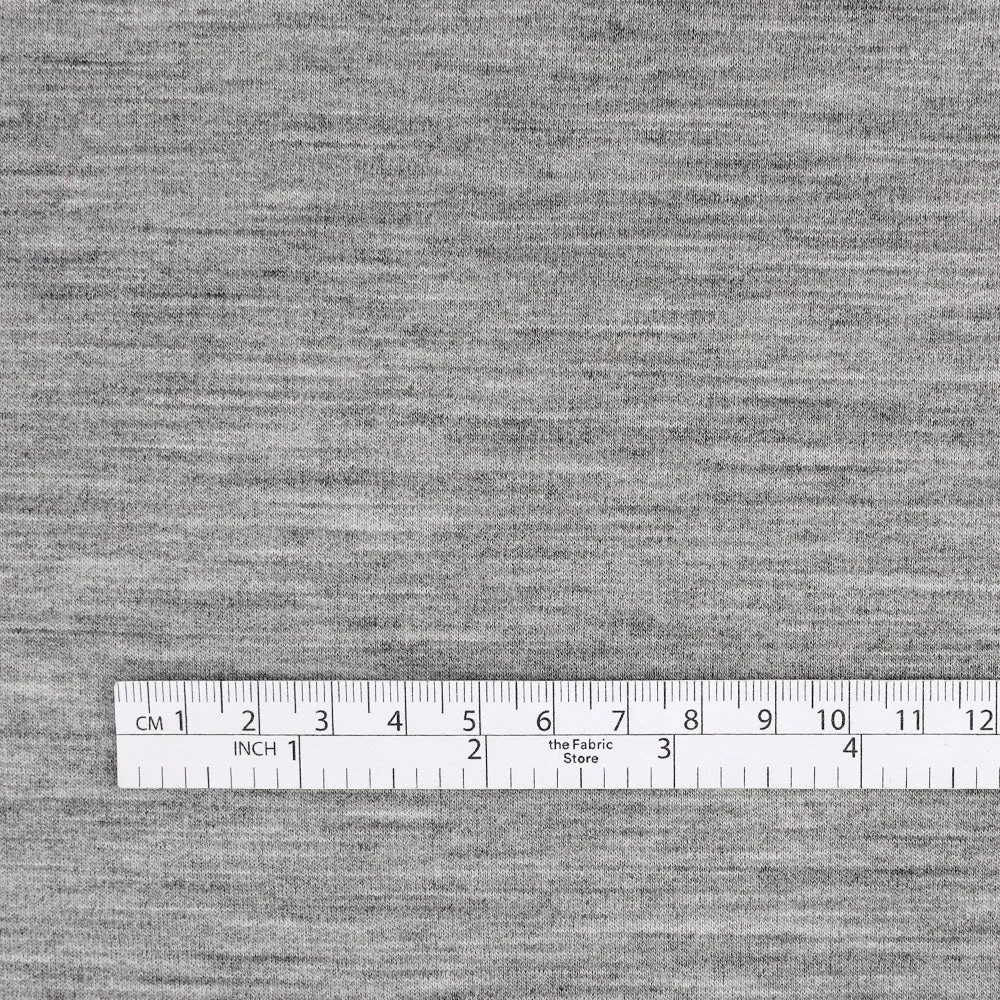 W | Brushed Merino Sweatshirting - Grey Marle