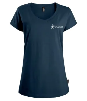 Women's V-neck T-shirt (BCGEU fist logo)